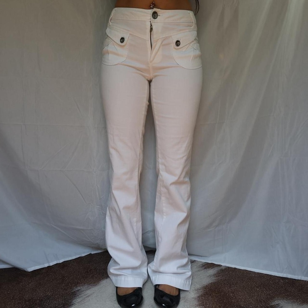 Miss Sixty White Cargo Utility Pants